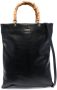 Jil Sander Leren shopper Zwart - Thumbnail 1
