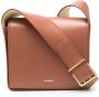 Jil Sander Leren boekentas Bruin - Thumbnail 1