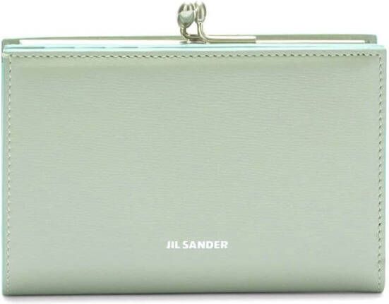 Jil Sander Leren portemonnee Groen