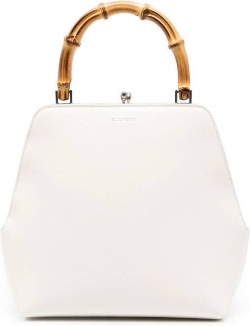 Jil Sander Shopper met logoprint Wit