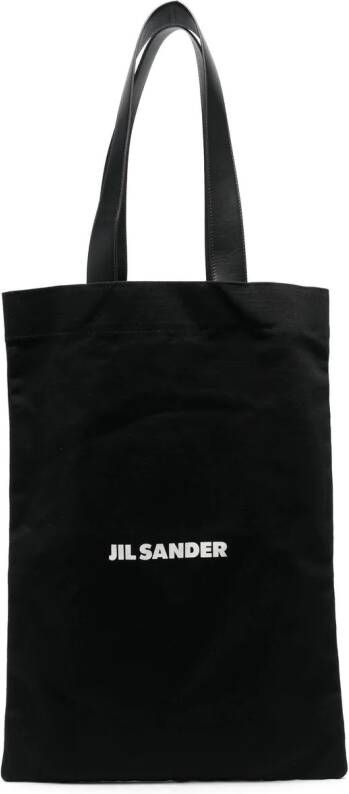 Jil Sander Shopper met logoprint Zwart