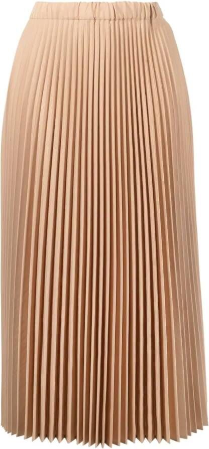 Jil Sander Midi-plooirok Bruin
