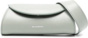 Jil Sander Mini Cannolo leather belt bag Blauw