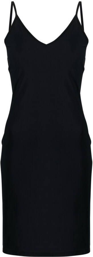 Jil Sander Mini-jurk met V-hals Zwart