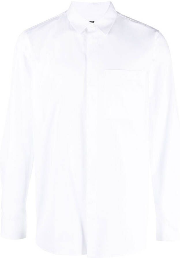 Jil Sander Overhemd met verborgen sluiting Wit