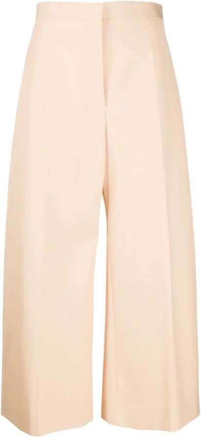 Jil Sander Pantalon met wijde pijpen Beige