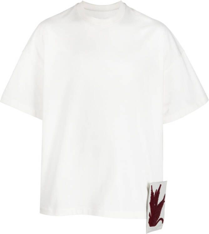 Jil Sander T-shirt met patch Wit