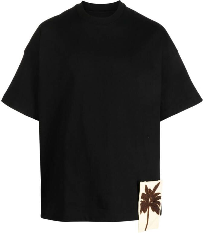 Jil Sander T-shirt met patch Zwart