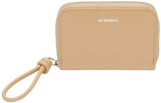 Jil Sander Portemonnee met logo-reliëf Beige