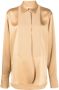 Jil Sander Blouse met satijnen afwerking Bruin - Thumbnail 1