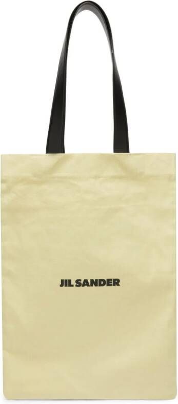 Jil Sander Shopper met logoprint Wit