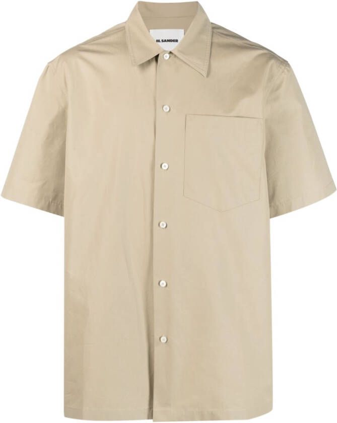 Jil Sander Katoenen overhemd Beige