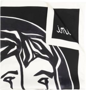 Jil Sander Sjaal met print Zwart