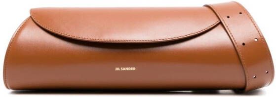 Jil Sander Cannolo kleine schoudertas Bruin