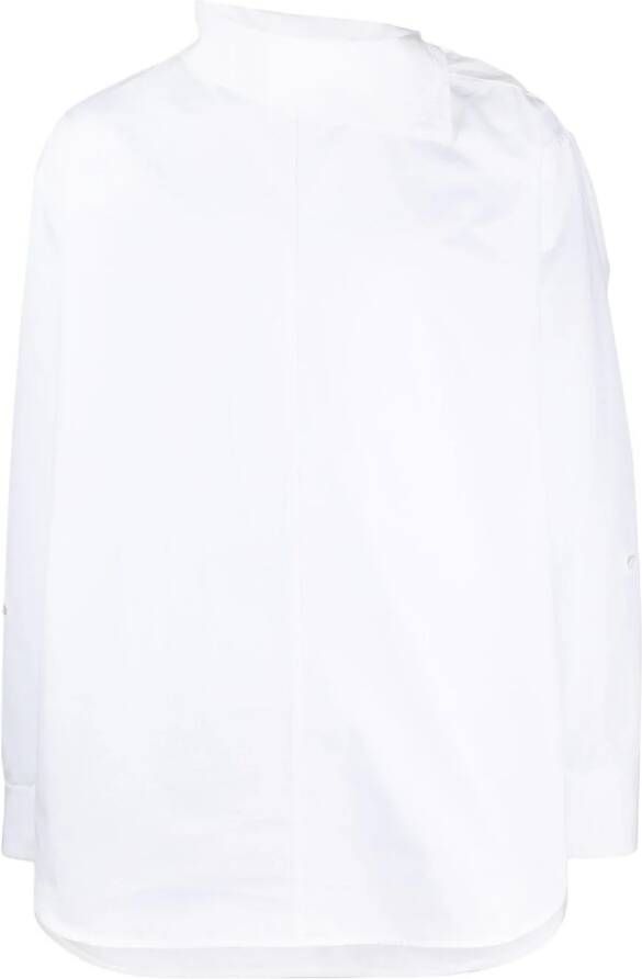Jil Sander Overhemd met opstaande kraag Wit