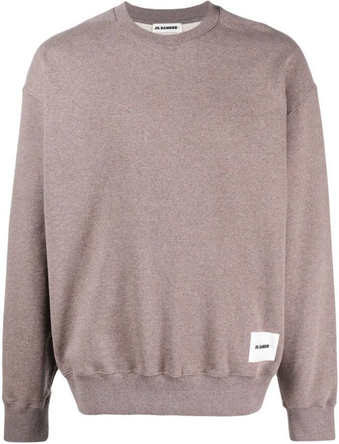 Jil Sander Sweater met logopatch Bruin