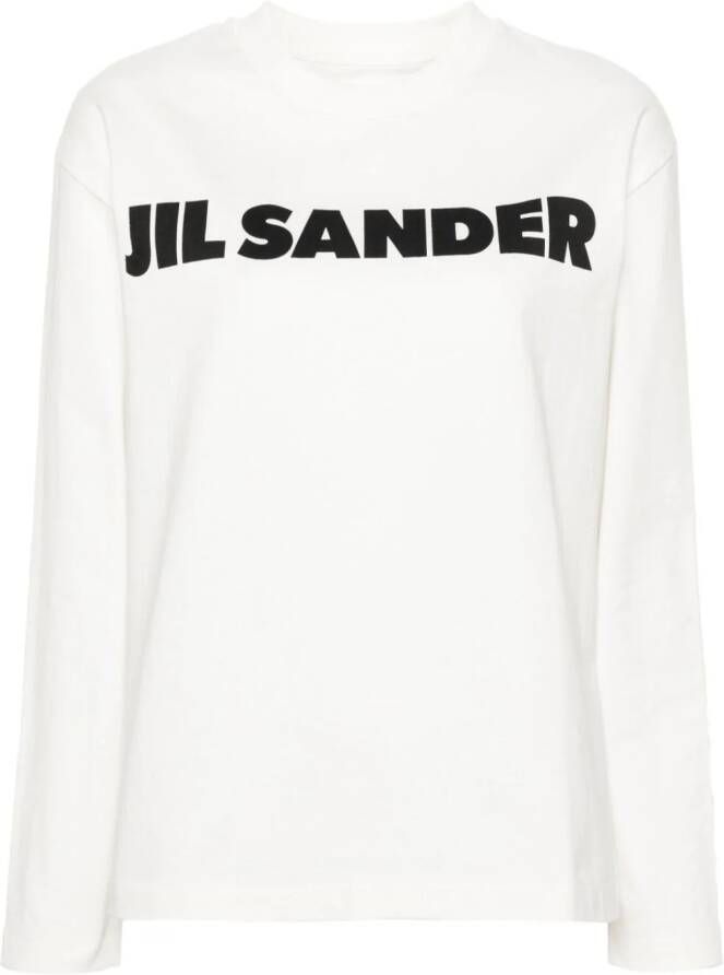 Jil Sander Sweater met logoprint Beige