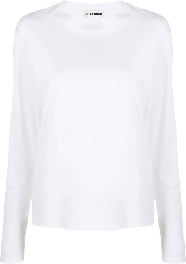 Jil Sander T-shirt met lange mouwen Wit