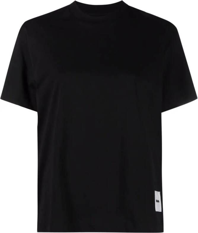 Jil Sander T-shirt met logopatch Zwart