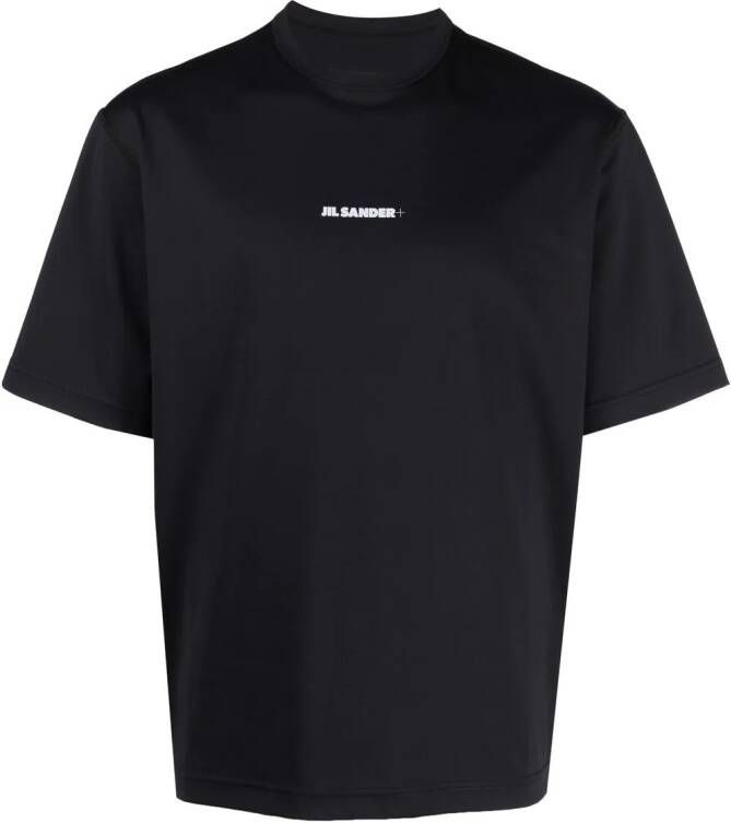 Jil Sander T-shirt met logoprint Zwart