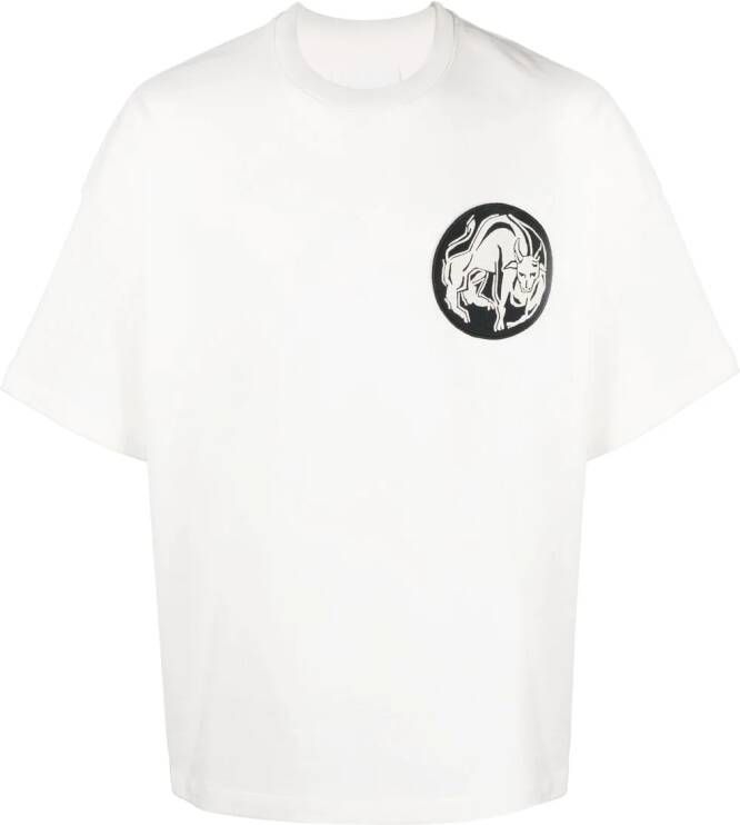 Jil Sander T-shirt met patch Wit