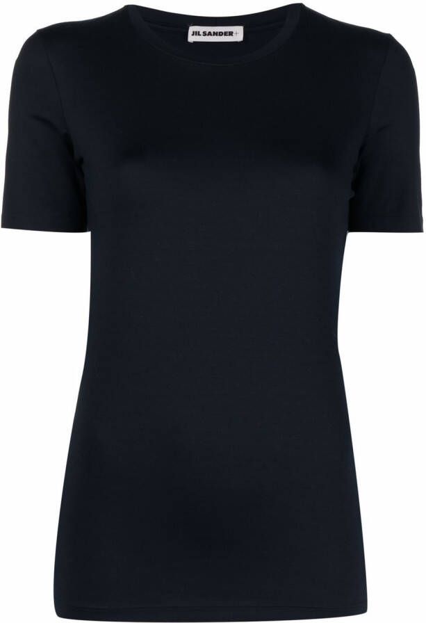 Jil Sander T-shirt met ronde hals Blauw