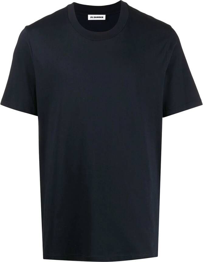 Jil Sander T-shirt met ronde hals Blauw