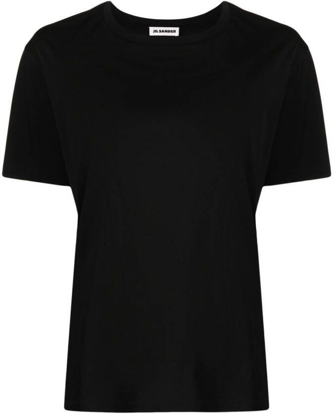 Jil Sander T-shirt met ronde hals Zwart