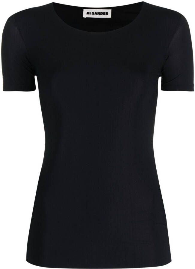 Jil Sander T-shirt met ronde hals Zwart