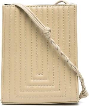 Jil Sander Tangle kleine schoudertas Beige