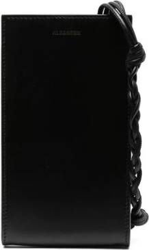 Jil Sander Tangle leren telefoonhoesje Zwart