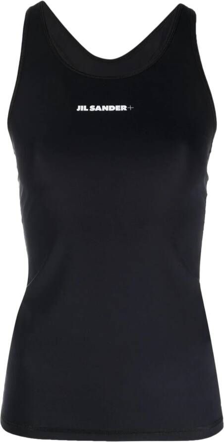 Jil Sander Tanktop met logoprint Zwart