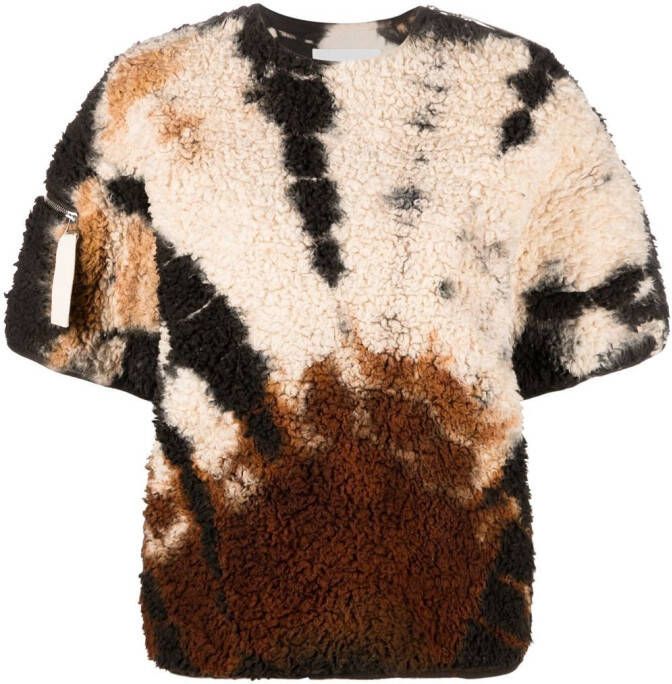 Jil Sander Top met tie-dye print Beige
