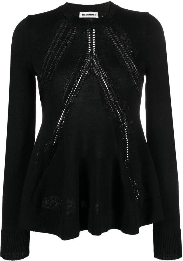Jil Sander Top met lange mouwen Zwart