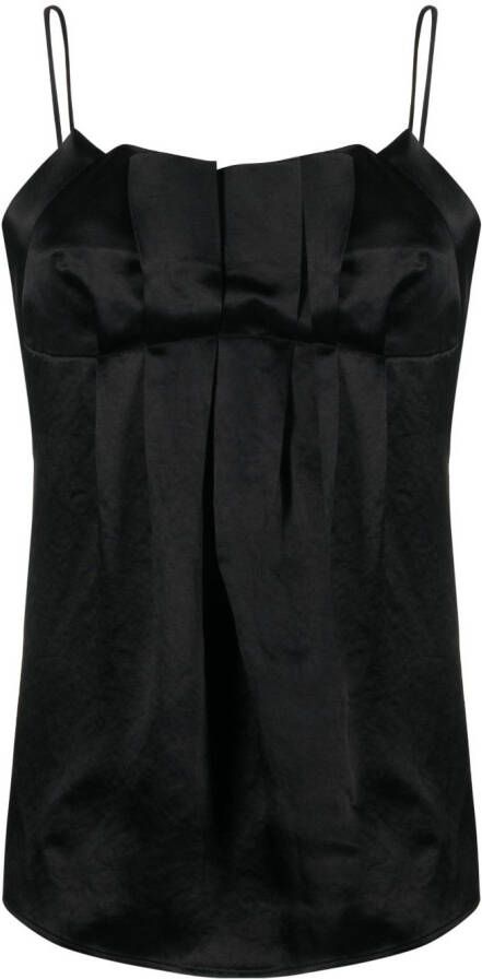 Jil Sander Top met V-rug Zwart