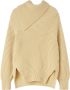 Jil Sander Trui met omgeslagen hals Beige - Thumbnail 1