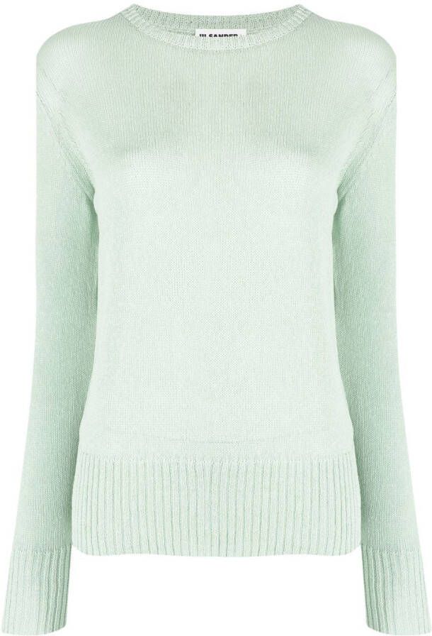 Jil Sander Trui met ronde hals Groen