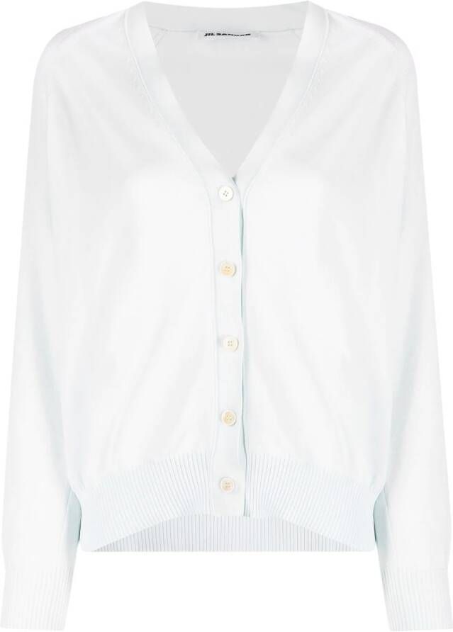 Jil Sander Vest met V-hals Groen