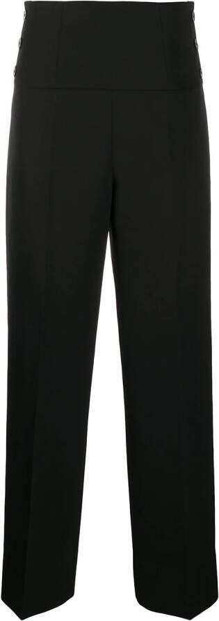 Jil Sander wide-leg tailored trousers Zwart