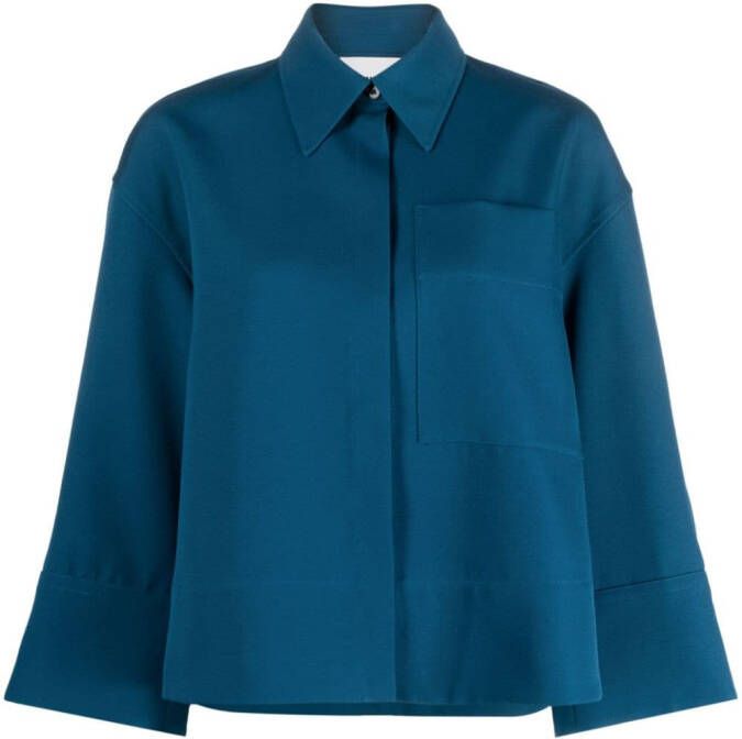 Jil Sander Wollen blouse Blauw