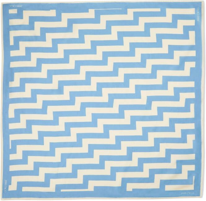 Jimmy Choo Sjaal met abstracte print Blauw