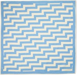 Jimmy Choo abstract-print silk scarf Blauw
