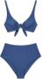 Jimmy Choo Sira bikinitop met logoprint Blauw - Thumbnail 1