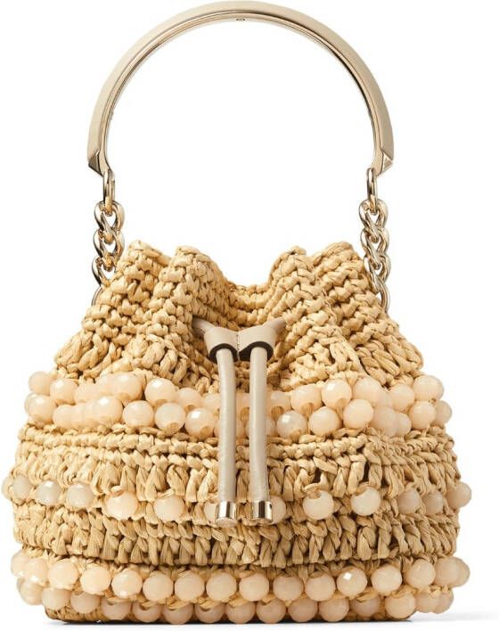 Jimmy Choo Bon emmer schoudertas Beige Dames