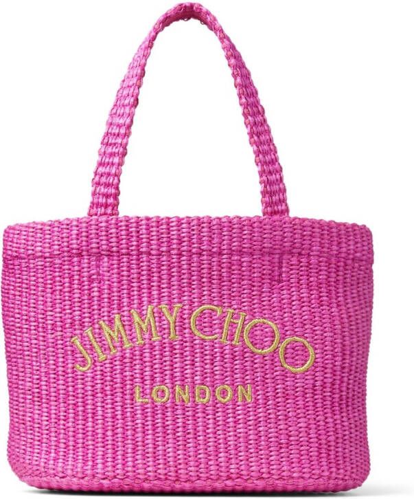 Jimmy Choo Shopper met geborduurd logo Roze
