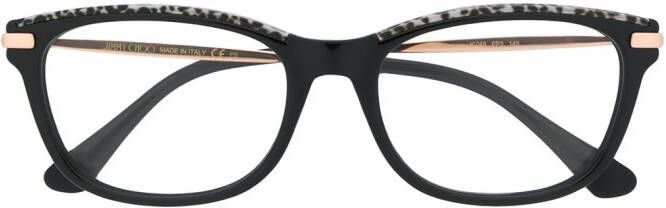 Jimmy Choo Eyewear Bril met luipaard design Zwart