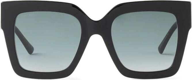 Jimmy Choo Eyewear Edna zonnebril met vierkant montuur Zwart