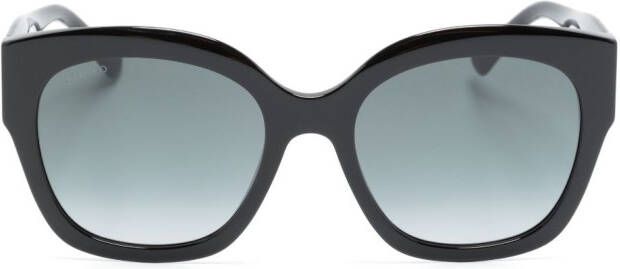 Jimmy Choo Eyewear Leela zonnebril met vierkant montuur Zwart