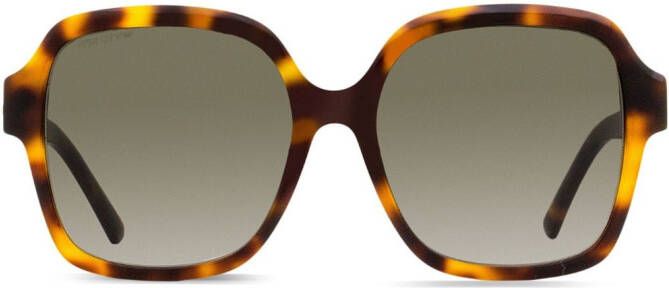 Jimmy Choo Eyewear Rella zonnebril met vierkant montuur Bruin