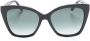 Jimmy Choo Eyewear Ruag zonnebril met cat-eye montuur Zwart - Thumbnail 1